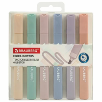 Набор текстовыделителей Brauberg 6 цветов, 1-5 мм, скошенный наконечник