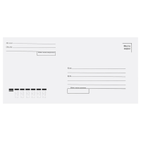 Конверт почтовый Officespace E65 110х220мм, с подсказом, без окна, отрывная лента, 1000шт