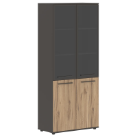 Шкаф высокий широкий EHCS 85.7 Дуб Денвер светлый/Мокко/Мокко 852х430х1967 EDIS