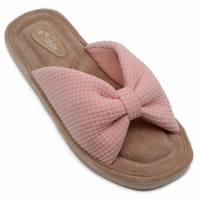 Тапочки женские Lucky Land 4561 W-CH-O с открытым носом розовые, р. 36