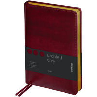 Ежедневник недатированный Berlingo xGold бордовый, А5, 160 листов, кожзам