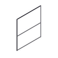 Секция комбинированной перегородки RP160SL140 Серый/Tempo 9 (графит) 1400х22х1600