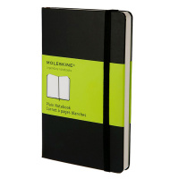 Блокнот Moleskine Classic Pocket черный, 90х140мм, 96 листов, нелинованный, на сшивке, с резинкой, т