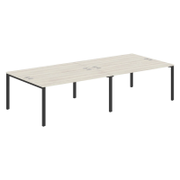 Стол 4-х местный XS6WST 3214 Сосна Эдмонт/Антрацит 3200х1406х750 XTEN-S60
