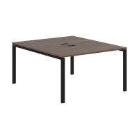 Стол 2-х местный EUWST 1316 Дуб Денвер тёмный/Черный 1360х1606х750 EDIS