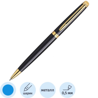 Шариковая ручка Waterman Hemisphere Mars Black GT 1мм, черный/золотистый корпус, S0920670