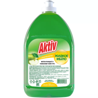 Жидкое мыло с дозатором Aktiv  500мл, яблоко, пуш-пул
