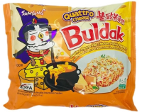 Лапша быстрого приготовления Buldak Рамен Кватро чиз куриная и 4 сыра острая, 145г