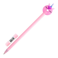 Ручка шариковая Юнландия Единорог-пончик синяя, 0.35мм, корпус ассорти