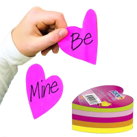 Блок для записей с клейким краем Stick'n Сердце 5 цветов,, 67х67, 250 листов