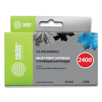 Картридж струйный Cactus CS-PGI2400XLC голубой