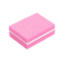Баф Микро 100/180, розовый, 3.5х2.5см, с пластиковой прослойкой