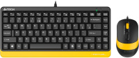 Клавиатура + мышь A4Tech Fstyler F1110 клав:черный/желтый мышь:черный/желтый USB Multimedia (F1110 B