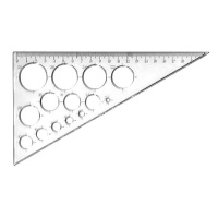 Угольник Стамм ТК11 19см, 30°/60°, с окружностями