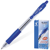 Ручка гелевая автоматическая Pilot BL-G2-5 синяя, 0.5мм
