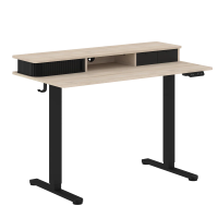 Стол письменный с подъемным механизмом HT501 Дуб Светлый/Черный 1200х600х720-1180  XTEN-UP