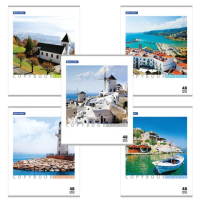 Тетрадь Brauberg Каникулы, А5, 48 листов, в клетку, на скрепке, мелованный картон