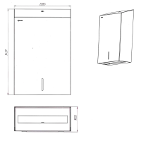 Диспенсер для полотенец листовых Merida Stella R ASA106.R, Anti Finger, металлический, Макси