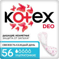Прокладки Kotex Deo  ежедневные, ультратонкие, 56шт