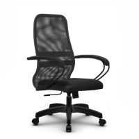 Кресло офисное Метта SU CP-8, сетка, черная, крестовина пластик Pl