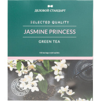 Чай Деловой Стандарт Jasmine Princess, зеленый с жасмином, 100 пакетиков