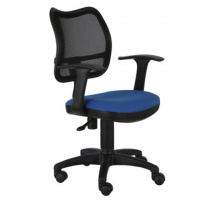 Кресло офисное Бюрократ CH-797AXSN ткань, черная, синяя, крестовина пластик