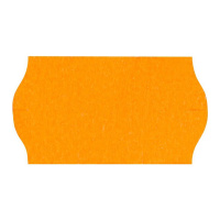 Этикет-лента волнистая Эконом оранжевые, 22х12мм, 1000шт, 10 рулонов