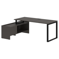 Стол с тумбой EQCT 19814 Мокко/Черный 1960х1400х750 EDIS