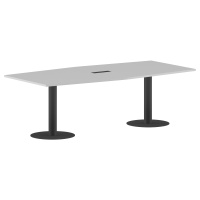 Конференц стол ПРГ-4 Белый/Антрацит 2400х1200х750