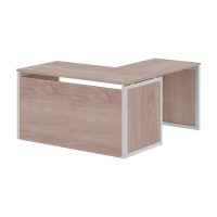 Стол угловой XQPCT 1415H Дуб Сонома/Алюминий 1400х1500х750 XTEN-QP