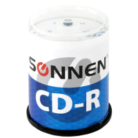 Диск CD-R Sonnen 700Mb, 52x, Cake Box, 100шт/уп