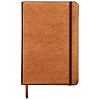 Записная книжка А5 72л. кожа, Clairefontaine 'Cuiris. Brown', 90г/м2, на резинке, ляссе, карман