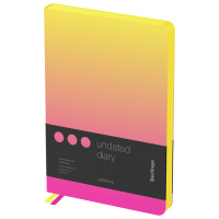 Ежедневник недатированный Berlingo Radiance желтый/розовый градиент, A5, 136 листов, кожзам