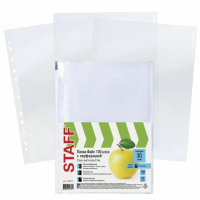 Файл-вкладыш А4 Staff глянцевый, 30 мкм, 100шт, Яблоко