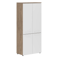 Шкаф с глухими средними и малыми дверьми MHC 85.3 Белый/Кария Пальмира 854х423х1956 MORRIS TREND
