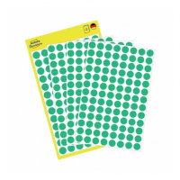 Этикетки маркеры Avery Zweckform 3012, зеленые, d=8мм, 104шт на листе, 4 листа