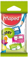 Точилка MAPED BOOGY, 1отв, без контейнера, ассорти, 3шт/блистер