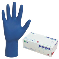 Перчатки нитриловые Dermagrip Ultra р.М, голубые, повышенной чувствительности, 50 пар