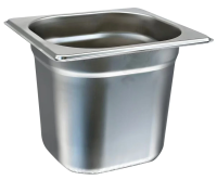 Гастроемкость нержавеющая сталь 1/6 150мм, 2.3л