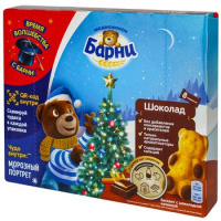 Пирожное Медвежонок Барни бисквитное с шоколадной начинкой, 240г