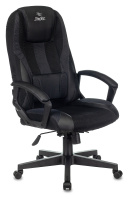 Кресло геймера Zombie 9 текстиль/эко.кожа, черный/серый, крестовина пластик