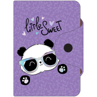 Визитница карманная OfficeSpace 'Sweet Panda', 10 карманов, 75*110мм, ПВХ
