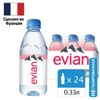 Вода Evian 0.33 л негазированная, ПЭТ