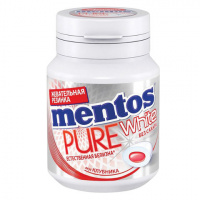 Жевательная резинка Mentos Pure White Клубника, 54г