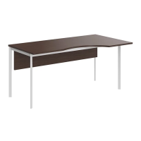 Стол прямой Skyland Imago-S СА-2SD, эргономичный, правый, венге магия/белый полуматовый, 1400х900х755мм