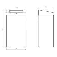 Корзина для мусора Merida Stella R 47л, белая, с конусным отверстием, KSB102.R