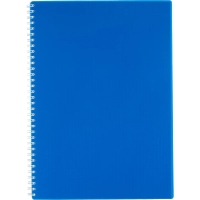 Бизнес-тетрадь А4 96л. Attache Economy, гребень,пласт.обл,синий, клетка