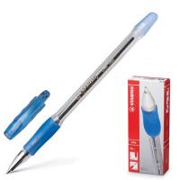 Ручка шариковая Stabilo Bille 508F синяя, 0.3мм, прозрачный корпус