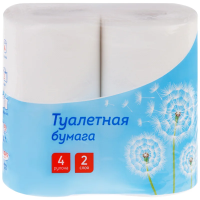 Бумага туалетная OfficeClean, 2-слойная, 4шт., 30м/рул., тиснение, белая