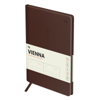 Еженедельник недатированный, B5, 64л., твердый переплет, кожзам, BG 'Vienna.Dark brown', коричневый